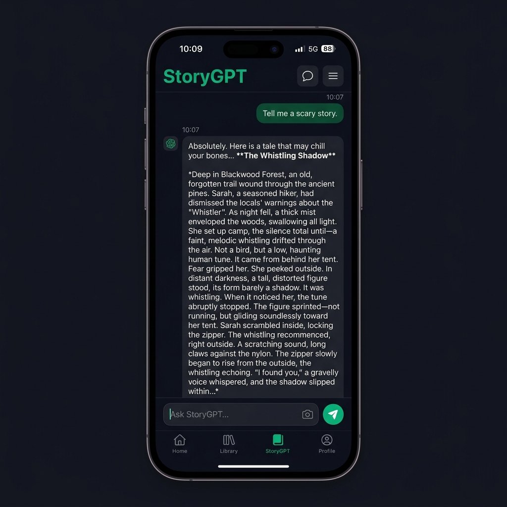 StoryGPT Chat Interface — natural conversation with your AI storyteller